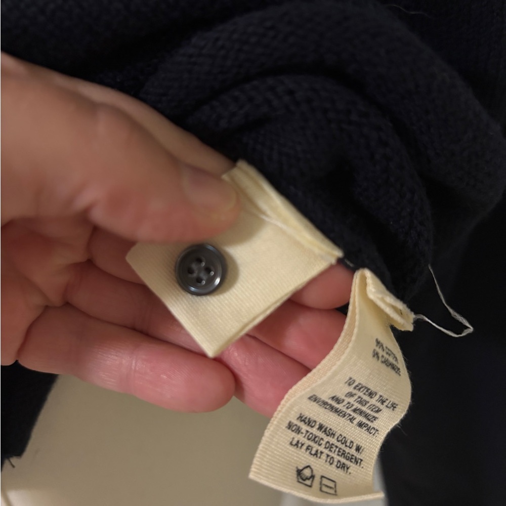 Alex Mill Taylor Cardigan Navy Cotton Cashmere Small NWT Preppy Classic Capsule - Picture 13 of 16